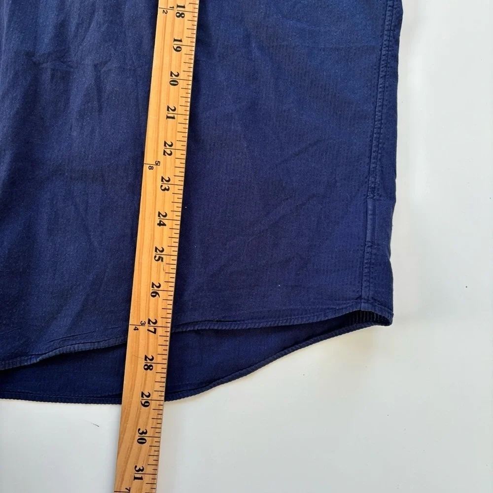 Polo Ralph Lauren Men's Navy Blue RL Prepster Classic Fit Seersucker Shirt LARGE